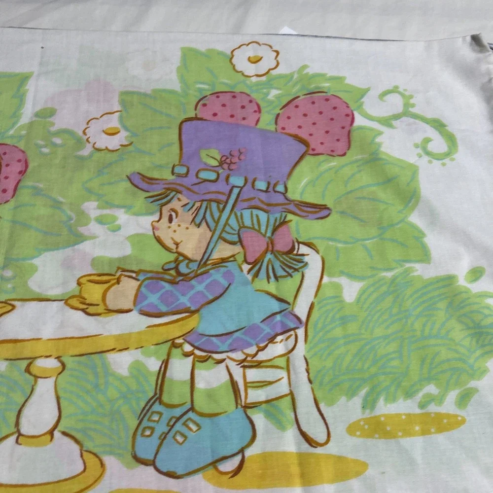 Strawberry Shortcake Pillowcase 1980 American Greetings Vintage Blueberry Muffin